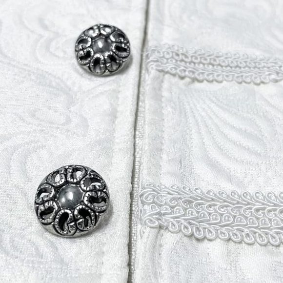 Men's Natural White Victorian Renaissance Steampunk Coat - Picture 7 of 13